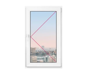 Одностворчатое окно Rehau Intellio 80 510x510 - фото - 1
