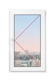 Одностворчатое окно Rehau Blitz 550x550 - фото - 1